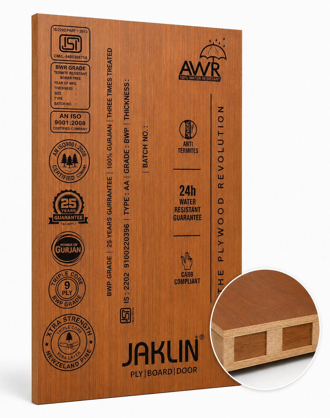  <span class="lte-header lte-h6"> JAKLIN TRIPLE CORE DOOR<br />
<span> 30mm Thickness | 25 Years Warranty </span> </span> 